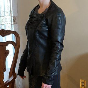 Black leather jacket